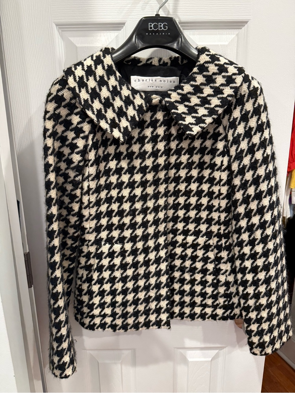 Charles Nolan Black & White Houndstooth Jacket